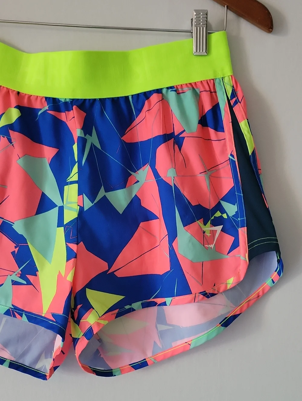Gymshark Neon Multi-Print Women's Athletic Shorts Size Medium